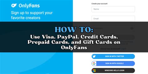 cards to use for onlyfans|can I use a gift card such as visa to subscribe to a content